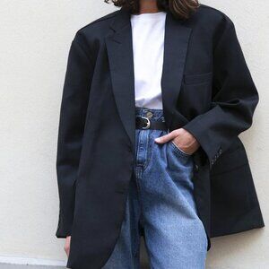 Frankie Oversized Boyfriend Blazer - Black